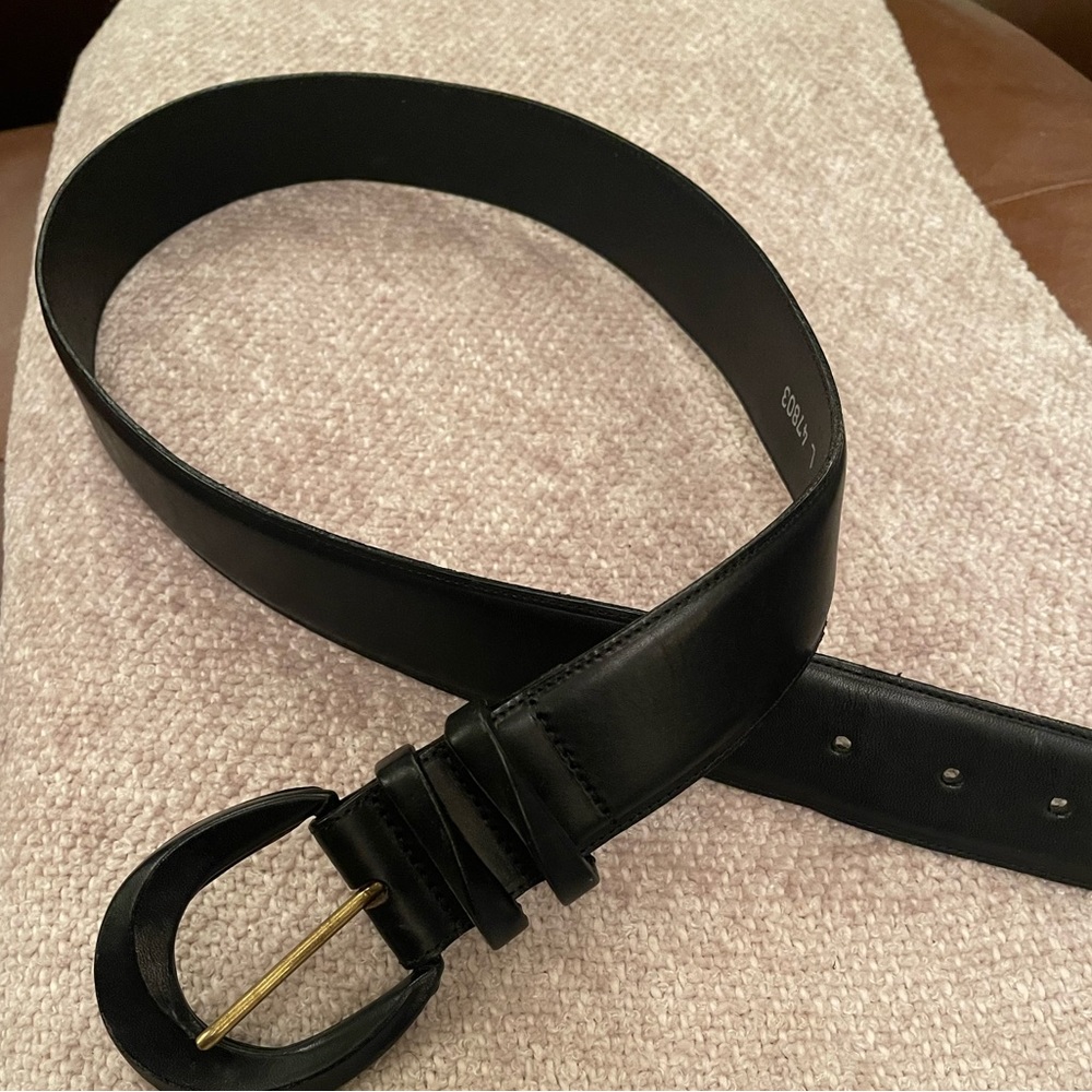 Brighton Black Leather Belt